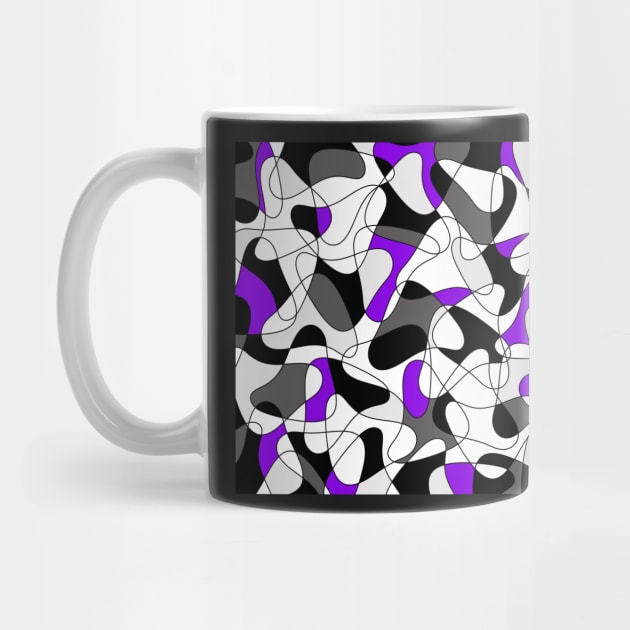 Abstract pattern - purple, gray, black and white. by kerens